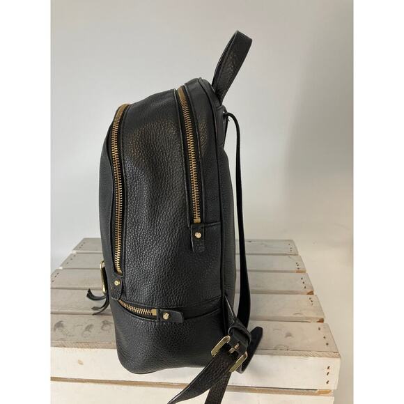 MICHAEL KORS LARGE BLACK PEBBLED LEATHER WOMENS BACKPACK - Picture 5 of 16